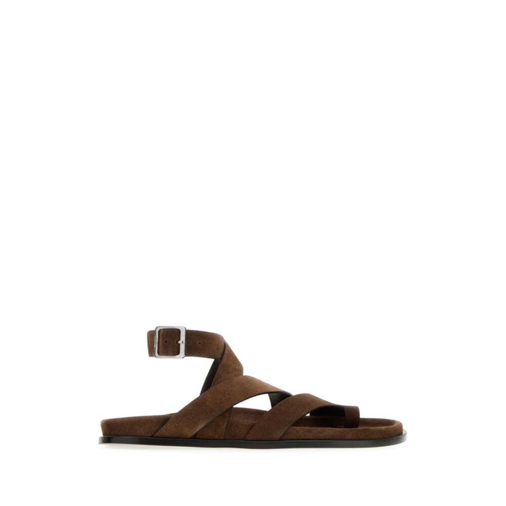 Alohas Women Brown Suede Tide Thong Sandals